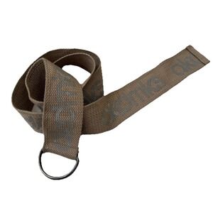 AKDMKS Khaki Tan‎ Webbed Adjustable Akademks D-Ring Belt Sz L Waist Size 38-42